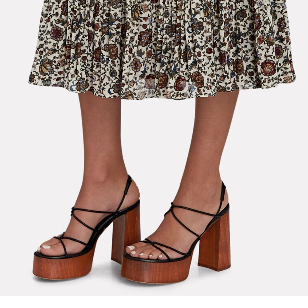 GIA/RHW Rosie Leather Strappy Platform Sandals 36.5